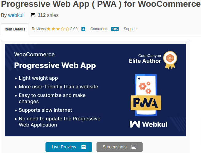 PWA for WooCommerce