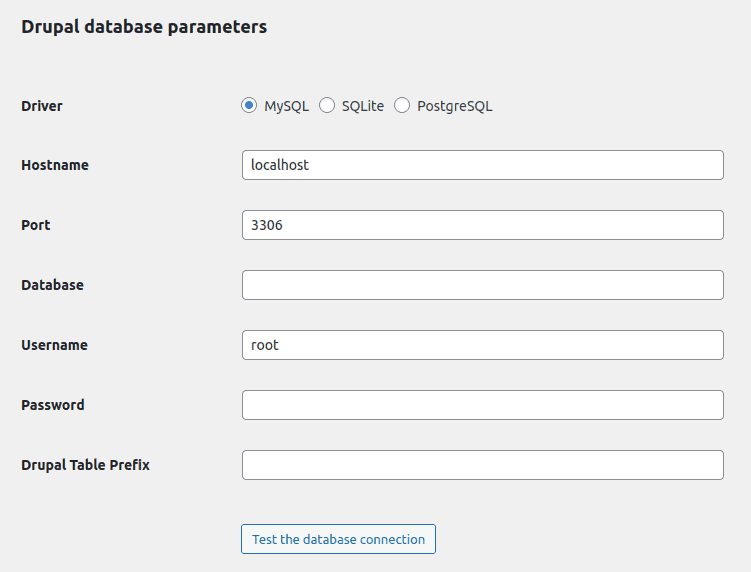 Get your Drupal database details and parameters2