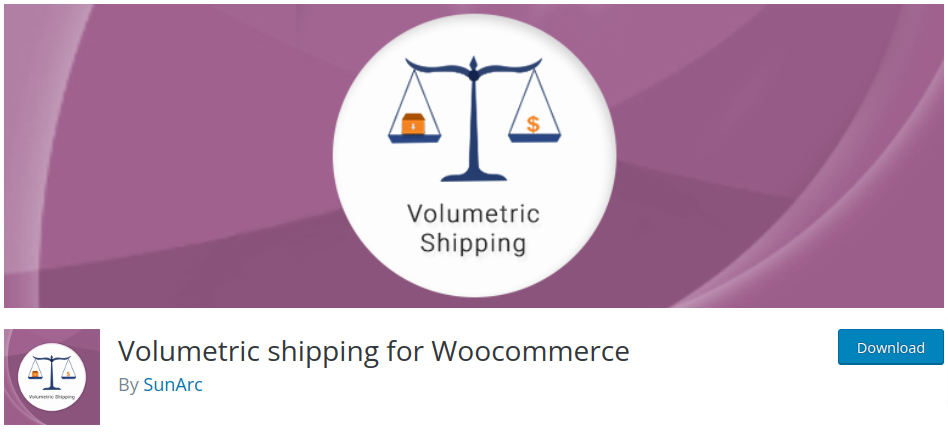 Volumetric shipping for Woocommerce