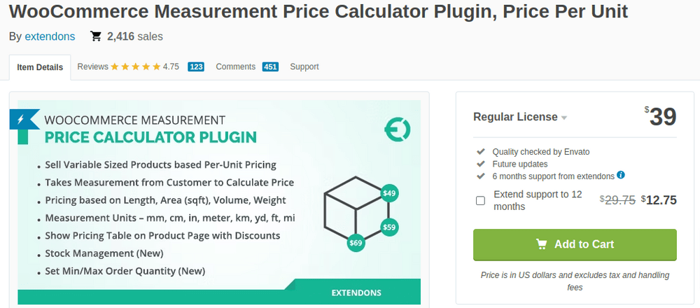 WooCommerce Measurement Price Calculator Plugin