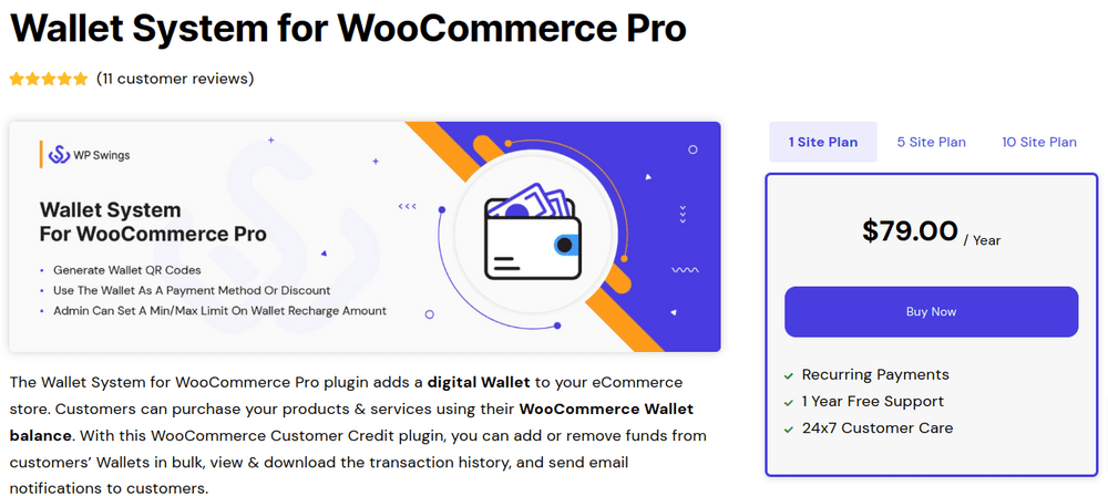 Wallet System for WooCommerce Pro