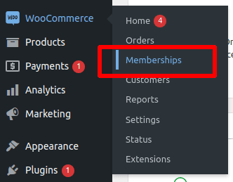 Install WooCommerce Memberships