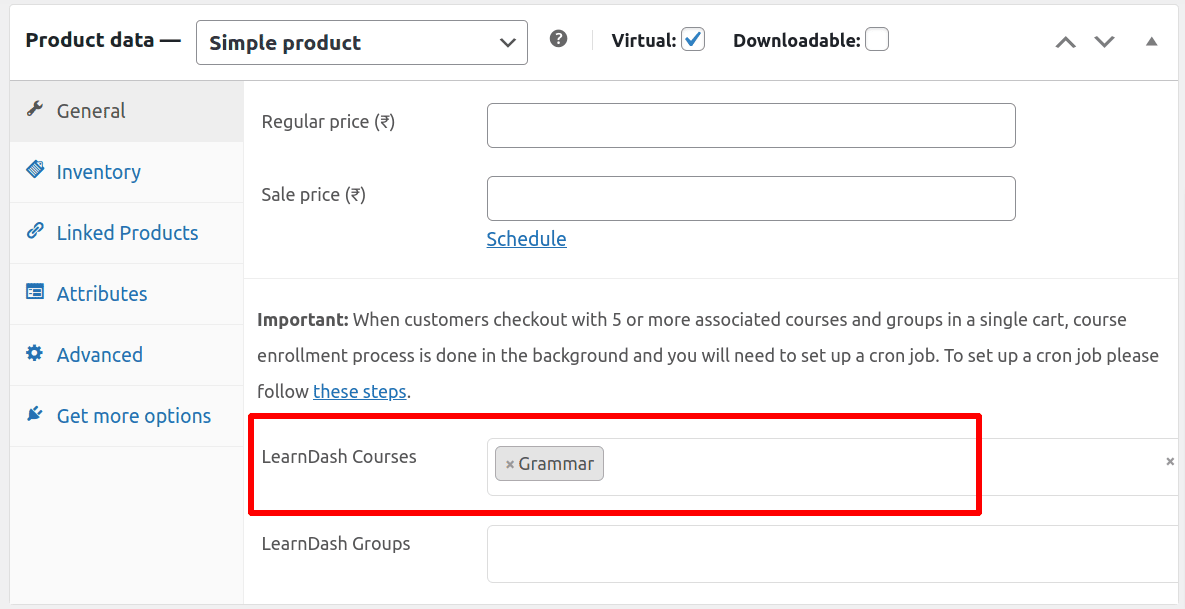 Connect LearnDash Course