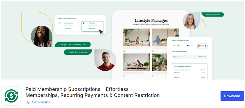 Paid Membership Subscriptions