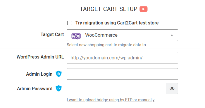 WooCommerce URL in Cart2Cart