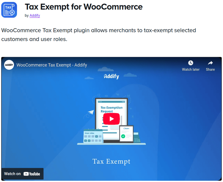 Tax Exempt for WooCommerce