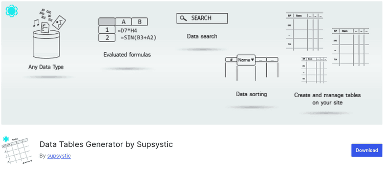 Data Tables Generator by Supsystic