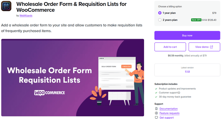 Wholesale Order Form & Requisition Lists