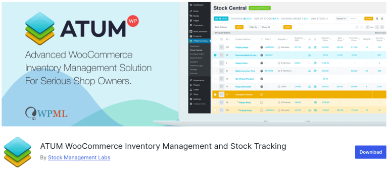 ATUM WooCommerce Inventory Management and Stock Tracking