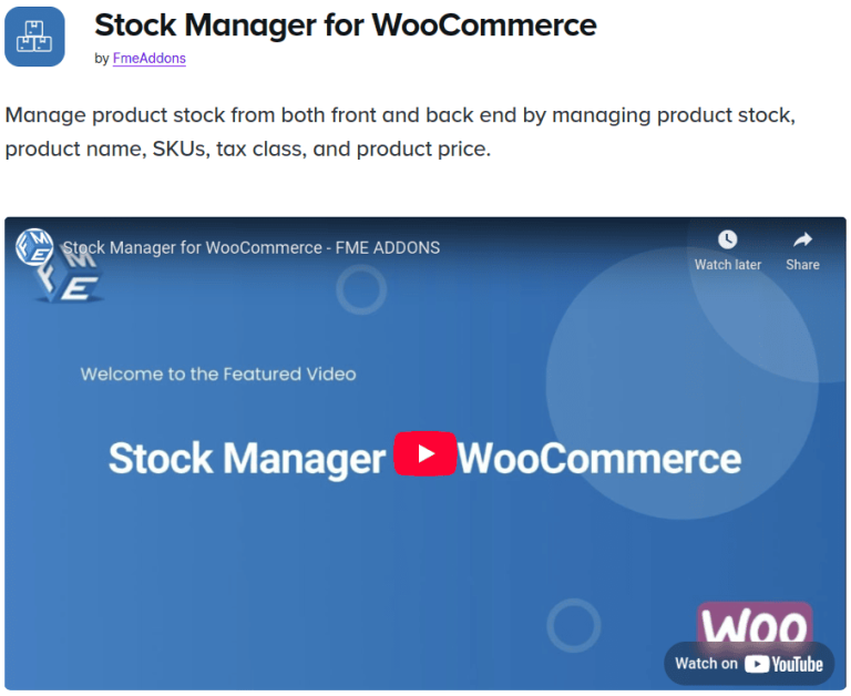 Stock Manager for WooCommerce