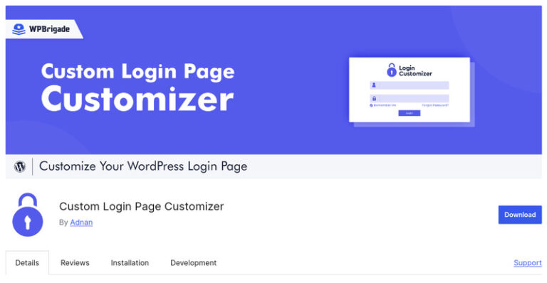 Custom Login Page Customizer